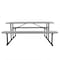 National Public Seating Rectangle Folding Picnic Table, Grey, Plastic, 8 Seats, 72 in L, 29 1/2 in H Overall Plank BMPT3072-BK02 - alternate 8